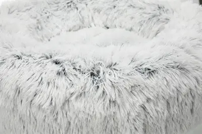 Trixie hondenmand Harvey rond wit/zwart 60 x 60 cm – langhaar pluche - Afbeelding 3