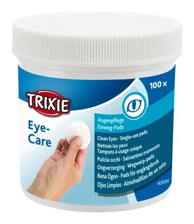 Trixie Eye Care reinigingspads 100 stuks – ogen, met aloë vera