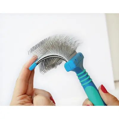Vivog borstel dubbelzijdig buigbaar blauw L – gebogen pennen - Afbeelding 4