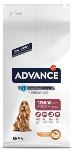 Advance hondenvoer Medium Senior 12 kg – kip en rijst, vanaf 7 jaar - Afbeelding 2