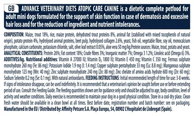 Advance Veterinary Diet hondenvoer Atopic Mini 1,5 kg – forel, klein ras - Afbeelding 4