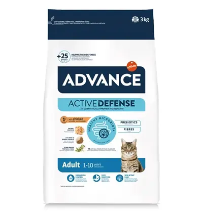 Advance kattenvoer Adult kip en rijst 3 kg – licht verteerbaar