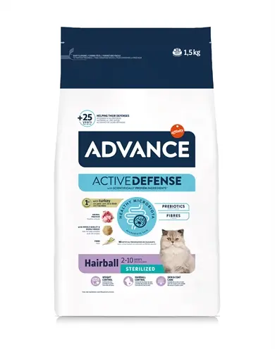 Advance kattenvoer Sterilized Hairball 1,5 kg – vezelrijk