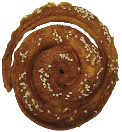 Croci Bakery kaneelbroodje kip 11,5 cm – hondensnack van runderhuid