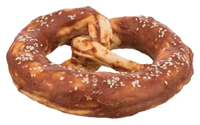 Trixie Denta Fun Pretzels eend 10 cm – runderhuid met eend, 50 stuks - Afbeelding 4