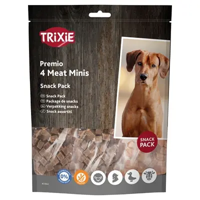 Trixie Premio Vlees Minis hondensnoepjes kip, eend, rund en lam – 4 x 100 g - Afbeelding 4