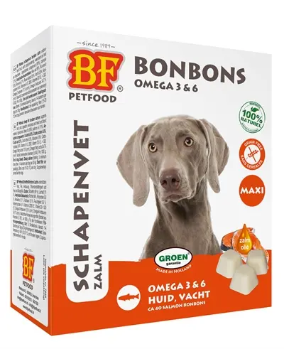 BF Petfood schapenvet bonbons Maxi zalm 40 stuks – voor honden