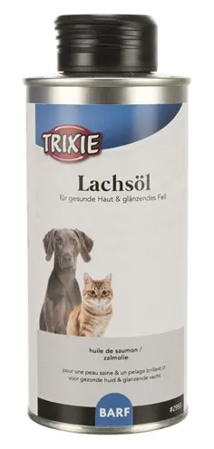 Trixie zalmolie 250 ml – omega 3 en 6 voor huid en vacht