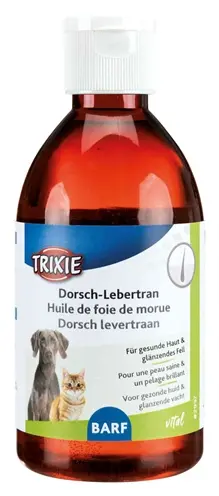 Trixie dorslevertraan hond en kat 250 ml – met distelolie