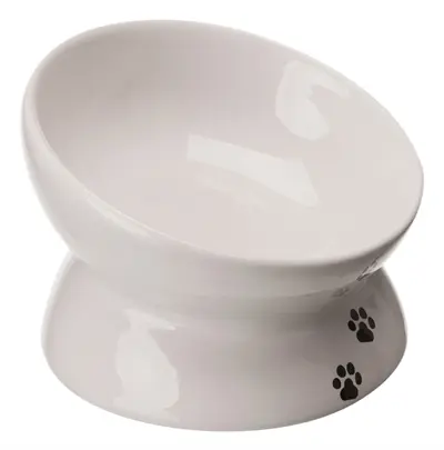Trixie voerbak kat wit 150 ml 13 cm – ergonomisch, verhoogd - Afbeelding 4