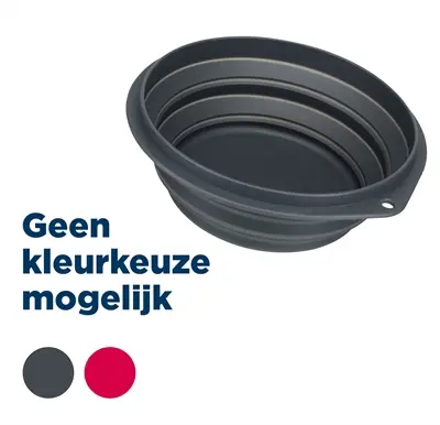 Trixie reisbak siliconen assorti 18 cm 1 liter – opvouwbaar