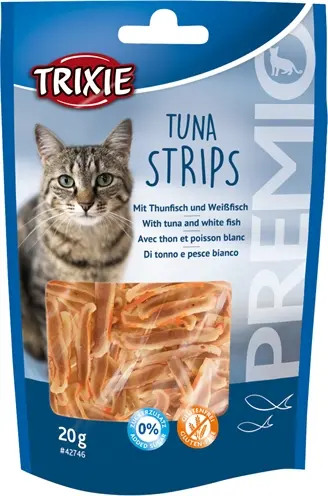 Trixie Premio Tuna Strips 20 g – kattensnack tonijn en witvis