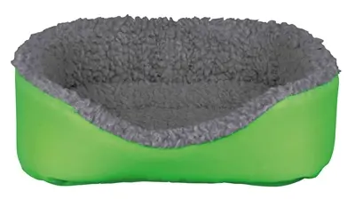 Trixie knaagdiermand grijs/groen 35 x 28 cm – schapenvacht-look