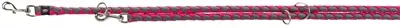 Trixie hondenriem Cavo verstelbaar fuchsia/grijs 200 x 1,8 cm