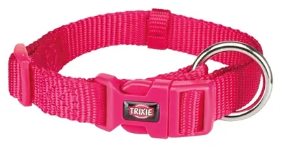 Trixie halsband Premium fuchsia 30-45 x 1,5 cm – met trekontlasting