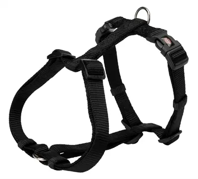 Trixie H-tuig hond Premium zwart 75-120 x 2,5 cm – verstelbaar