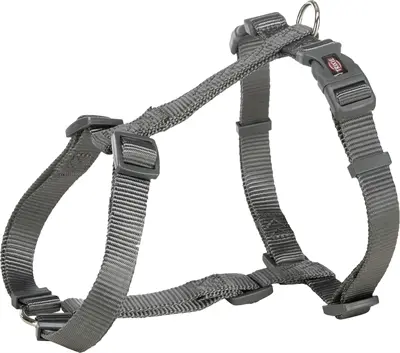 Trixie hondentuig Premium H grijs 42-60 x 1,5 cm – verstelbaar
