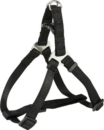 Trixie hondentuig One Touch zwart 65-80 x 2,5 cm – zonder druk op de hals