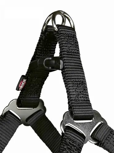 Trixie hondentuig One Touch zwart 65-80 x 2,5 cm – zonder druk op de hals - Afbeelding 2