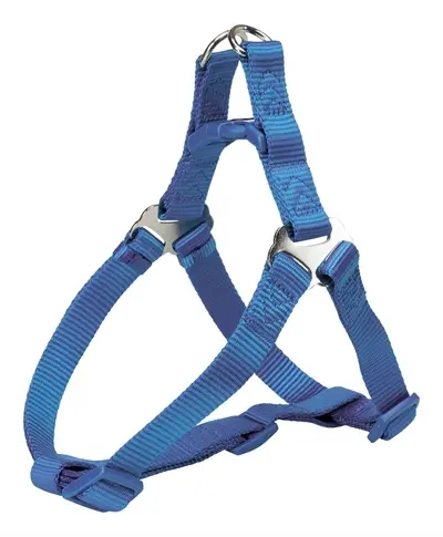 Trixie hondentuig One Touch royal blauw 40-50 x 1,5 cm – met trekontlasting