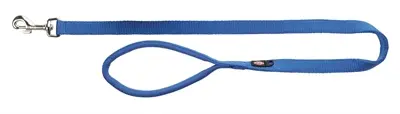 Trixie hondenriem Premium royal blauw 120 x 1,5 cm – neopreen handvat