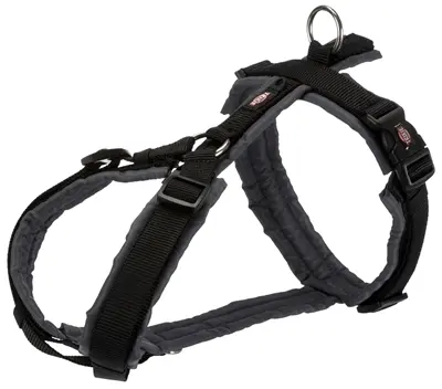 Trixie hondentuig Premium Trekking zwart/grijs 70-85 cm – gevoerd