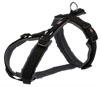 Trixie hondentuig Premium Trekking zwart/grijs 44-53 cm – gevoerd