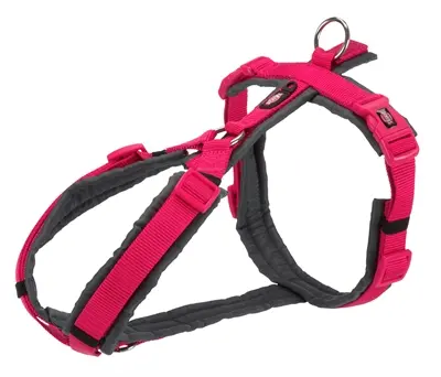 Trixie hondentuig Premium Trekking fuchsia/grijs 36-44 x 1,5 cm
