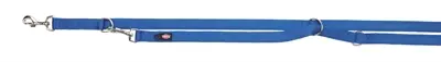 Trixie hondenriem Premium dubbelgestikt verstelbaar royal blauw 200 x 1 cm