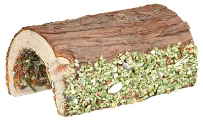 Trixie houten brug met groente en noten 20 cm – voor knaagdieren - Afbeelding 2