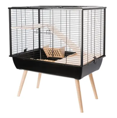 Zolux knaagdierkooi Neo Muki zwart 78 x 48 x 87,5 cm – met plateau