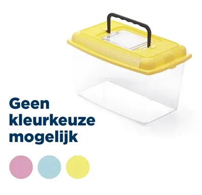 Imac Ariel plastic aquarium assorti 4 liter – met deksel en handvat