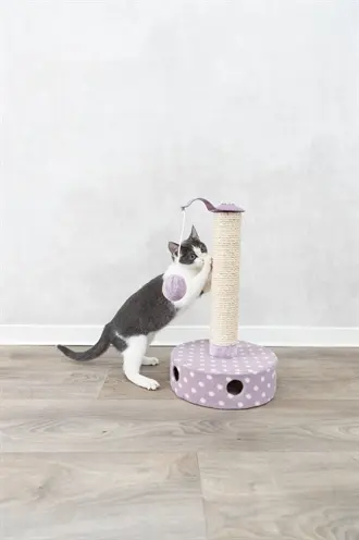 Trixie Junior krabpaal fleece lila 26 x 26 x 47 cm – voor kittens - Afbeelding 6