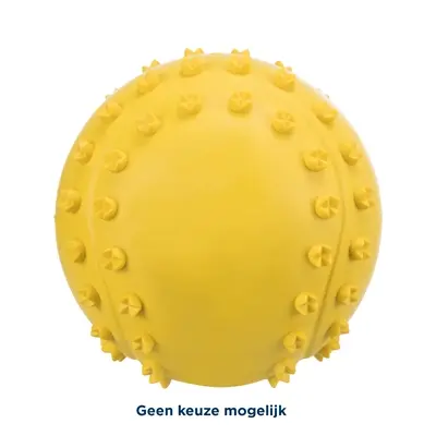 Trixie speelbal natuurrubber 6 cm assorti – met geluid, 3 stuks