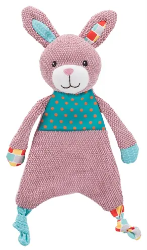 Trixie Junior konijn van stof 28 cm – met ritselfolie en pieper