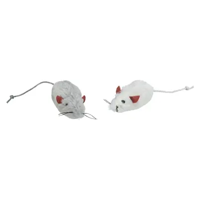 Trixie pluche muizen langharig 9 cm – 48 stuks in ton - Afbeelding 2