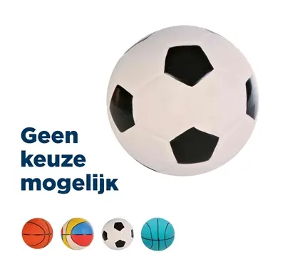Trixie latex ballen 13 cm – voetbal of basketbal, met geluid, assorti