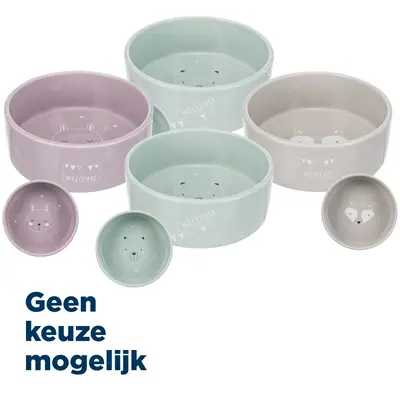 Trixie Junior voerbak keramiek 16 cm 800 ml – assorti pastel