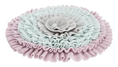 Trixie Junior snuffelmat rond roze/mintgroen/grijs 38 x 38 cm
