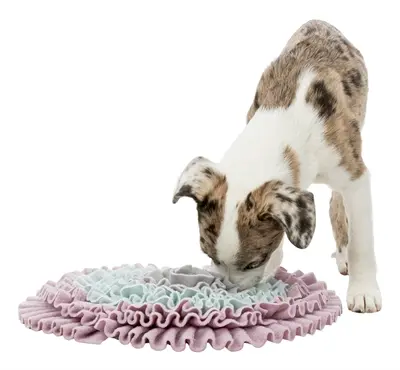 Trixie Junior snuffelmat rond roze/mintgroen/grijs 38 x 38 cm - Afbeelding 8