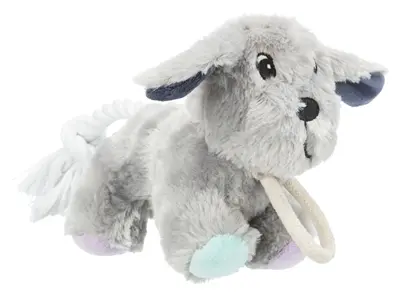 Trixie Junior pluche hond met touw 24 cm – met geluid