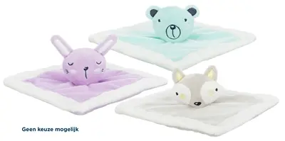 Trixie Junior knuffeldoekje pluche 20 x 20 cm – voor pups, assorti