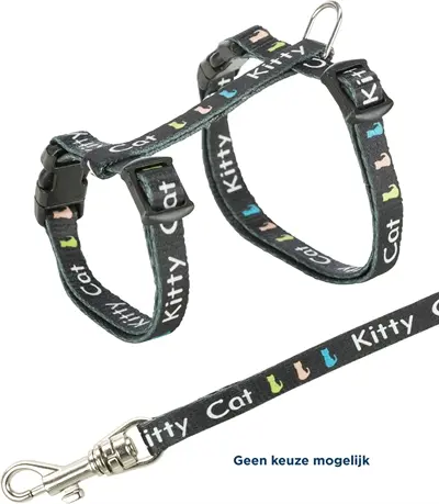 Trixie kittentuig Junior Kitty Cat met riem 21-33 cm – assorti