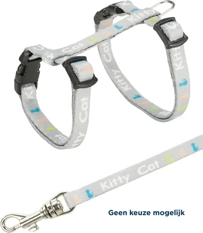 Trixie kittentuig Junior Kitty Cat met riem 21-33 cm – assorti - Afbeelding 4
