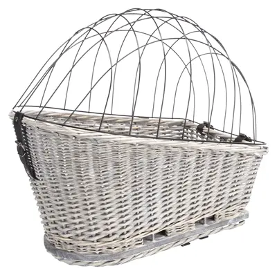 Trixie fietsmand bagagedrager grijs 55 x 35 x 49 cm – met rooster