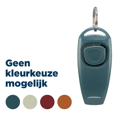 Trixie clicker en hondenfluitje in één, kunststof 8 cm assorti