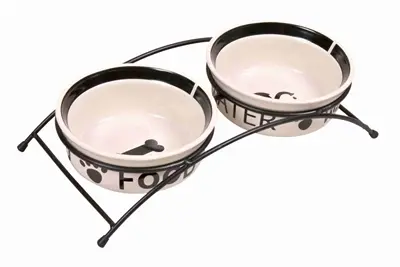 Trixie voerbak/drinkbak set Eat On Your Feet 2 x 0,25 l – 13 cm