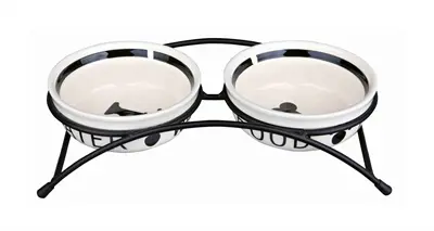 Trixie voerbak/drinkbak set Eat On Your Feet 2 x 0,6 l – 15 cm - Afbeelding 3