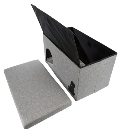 Trixie kattenhuis Kimy lichtgrijs 72 x 40 x 40 cm – met opbergvak - Afbeelding 6