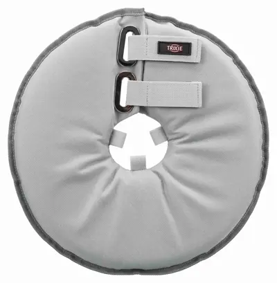 Trixie beschermkraag polyester/schuimrubber grijs XS 23-27 x 13 cm